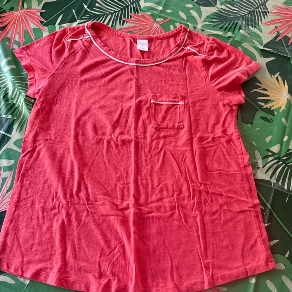 Liz Claiborne 2 Sets of Tops Capris Floral Coral Blue Pajamas size Small S - Picture 6 of 16